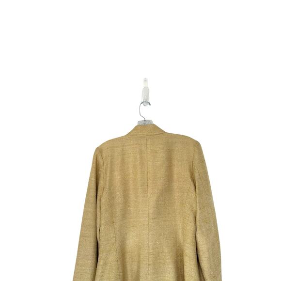Worth‎ Gold Old Money Luxury Rich Girl Academia Preppy Dainty Silk Blazer Size 2 - Picture 9 of 14